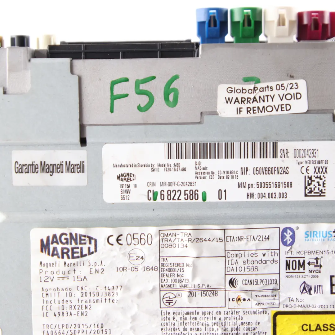 DAB Bluetooth Head Control Unit Module Basic to BMW F10 LCI F20 F21 F30 F31 with Part number 6822586 BMW F10 LCI F20 F21 F30 F31 DAB Bluetooth Head Control Unit Module Basic - SKU 6822586 - Part number 6822586