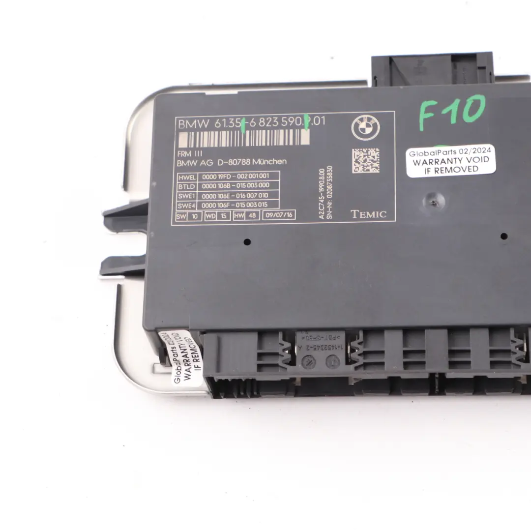 Moduł Sterownik Świateł ECU do BMW F10 o numerze 6823590 BMW F10 Moduł Sterownik Świateł ECU - SKU 6823590 - Numer Części 6823590