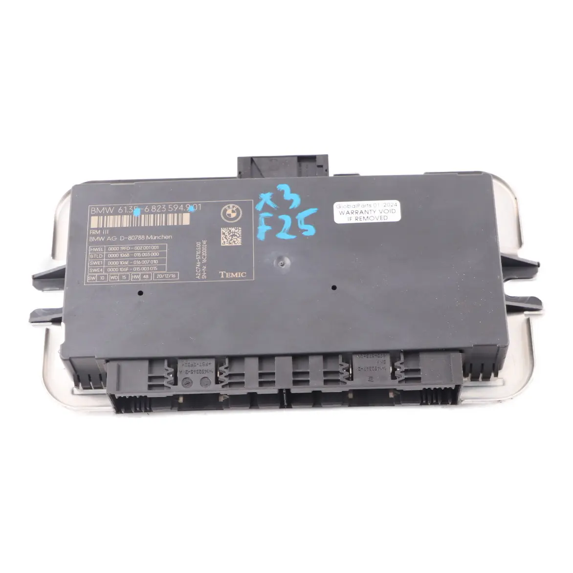 BMW X3 F25 Footwell Light Control Unit Module ECU FRM III TEMIC 6823594