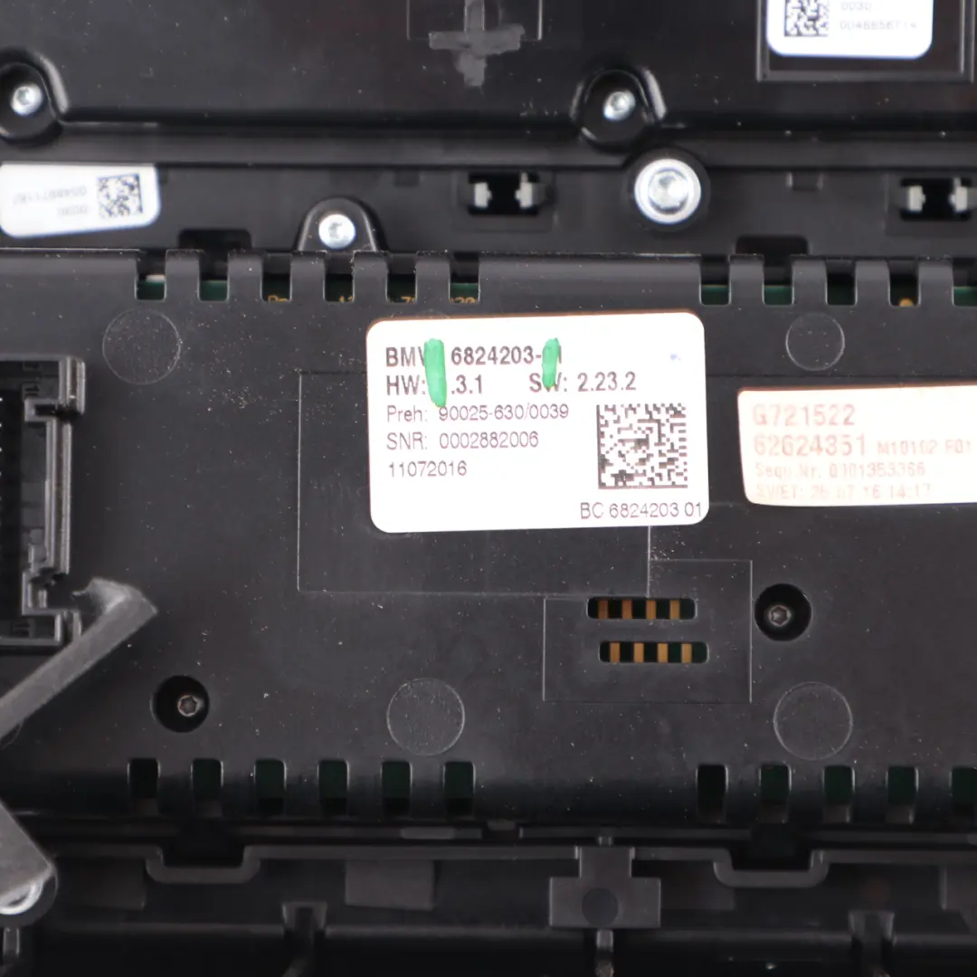 Panneau Climatisation BMW F10 F11 Radio A/C Switch Climate Control pour à propos du numéro de pièce 6824203 Panneau Climatisation BMW F10 F11 Radio A/C Switch Climate Control - SKU 6824203 - Numéro de pièce 6824203