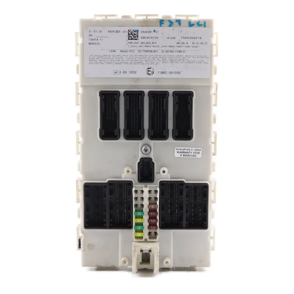 Body Control Module Unit FEM ECU LR01 to BMW F20 F21 F22 F30 F31 F32 with Part number 6824381 BMW F20 F21 F22 F30 F31 F32 Body Control Module Unit FEM ECU LR01 - SKU 6824381 - Part number 6824381