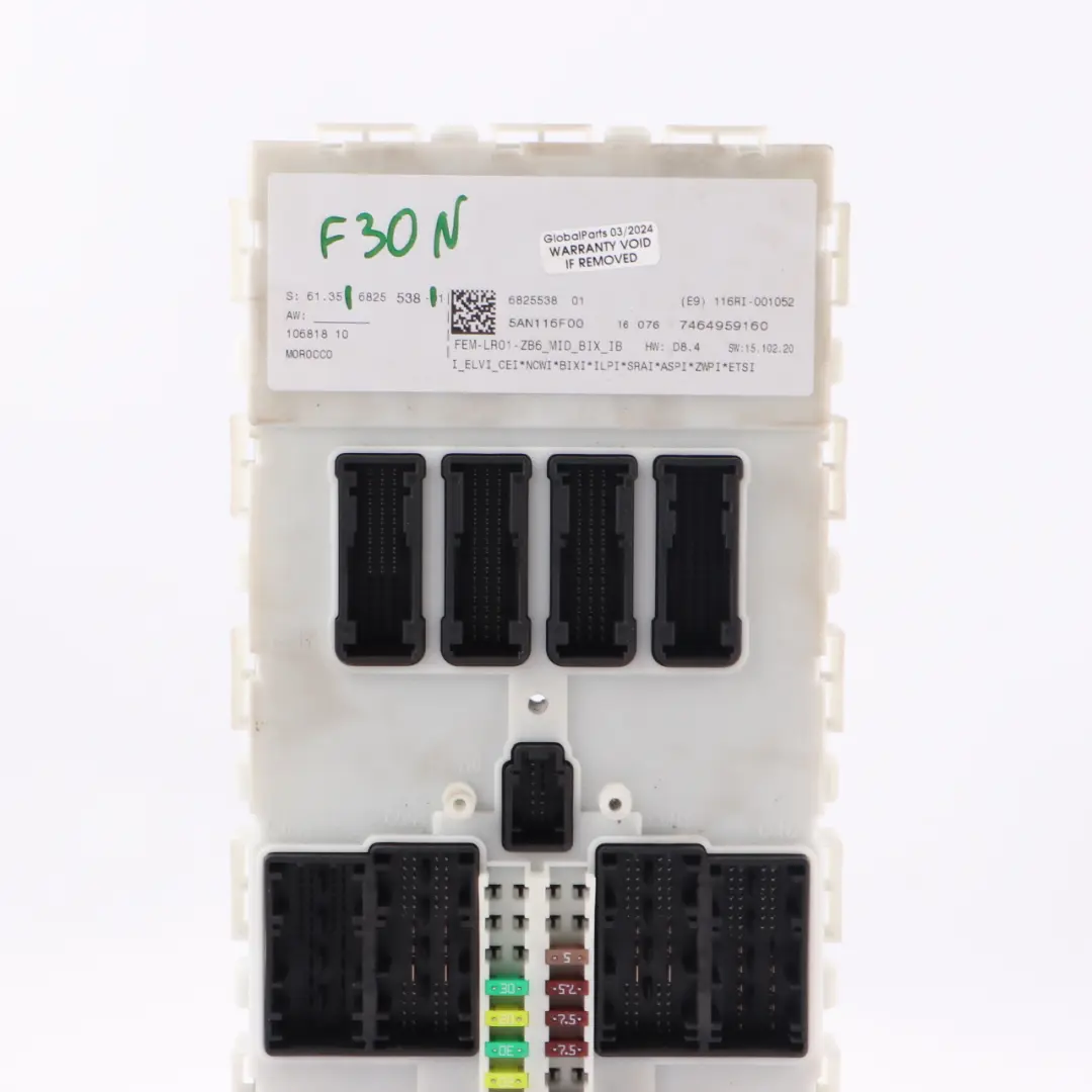 Module Unit BMW F20 F21 F30 F31 F32 Body Control FEM ECU LR01 to Comfort with Part number 9286110 Comfort Module Unit BMW F20 F21 F30 F31 F32 Body Control FEM ECU LR01 - SKU 6825538 - Part number 9286110