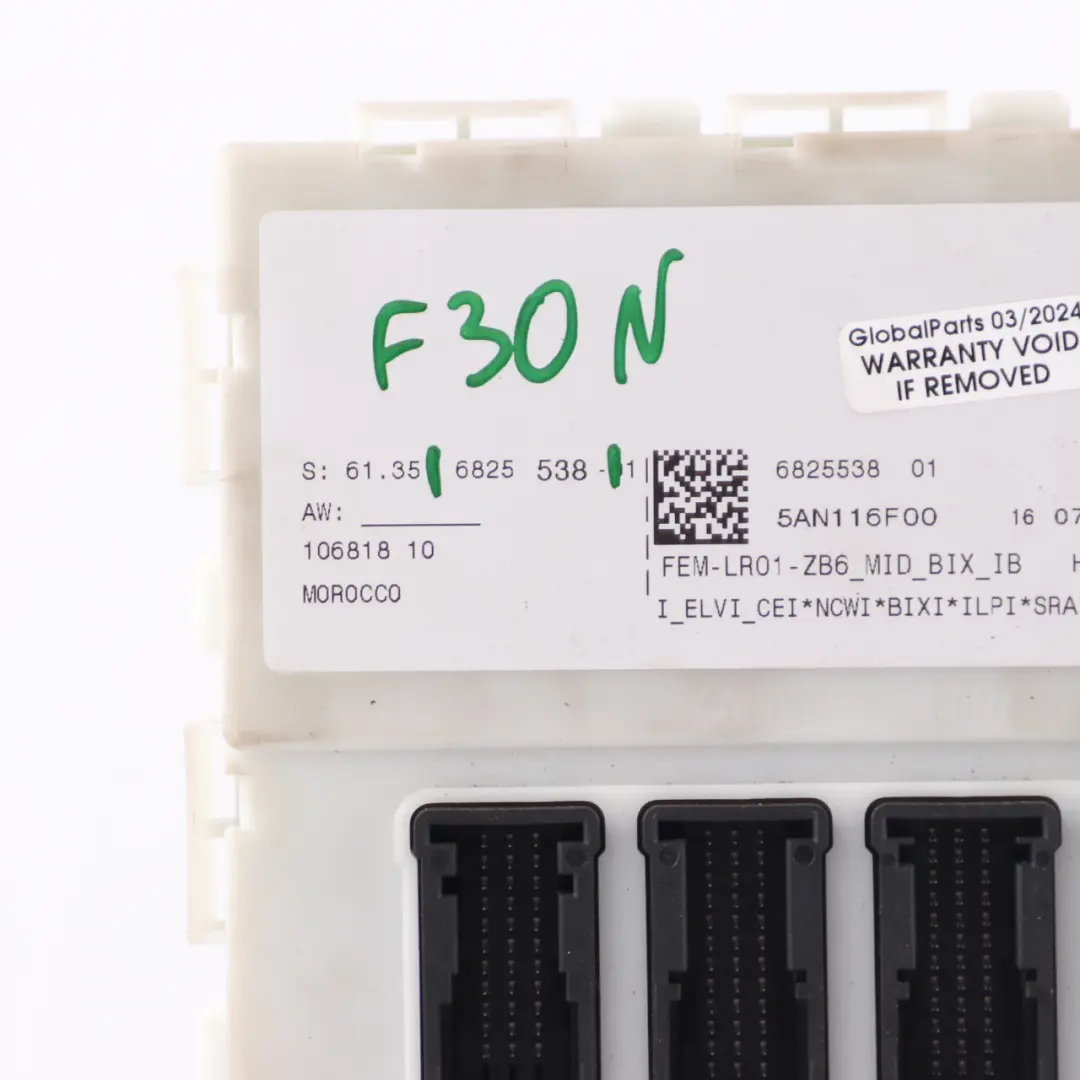 Comfort Module Unit BMW F20 F21 F30 F31 F32 Body Control FEM ECU LR01 - SKU 6825538 - Part number 9286110