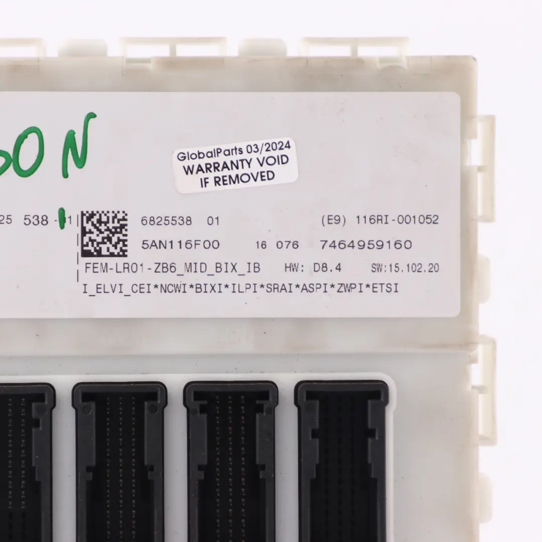 Comfort Module Unit BMW F20 F21 F30 F31 F32 Body Control FEM ECU LR01 - SKU 6825538 - Part number 9286110