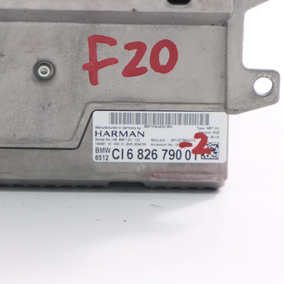 BMW F10 F11 F20 F21 F22 F30 Unidad principal navegación satélite Alta - SKU 6826790-2 - Número de pieza 6826790