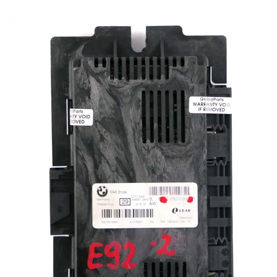 BMW E92 LCI Max Brose Footwell Light Module Control Unit ECU FRM3R PL2 - SKU 6827064-2 - Part number 6827064