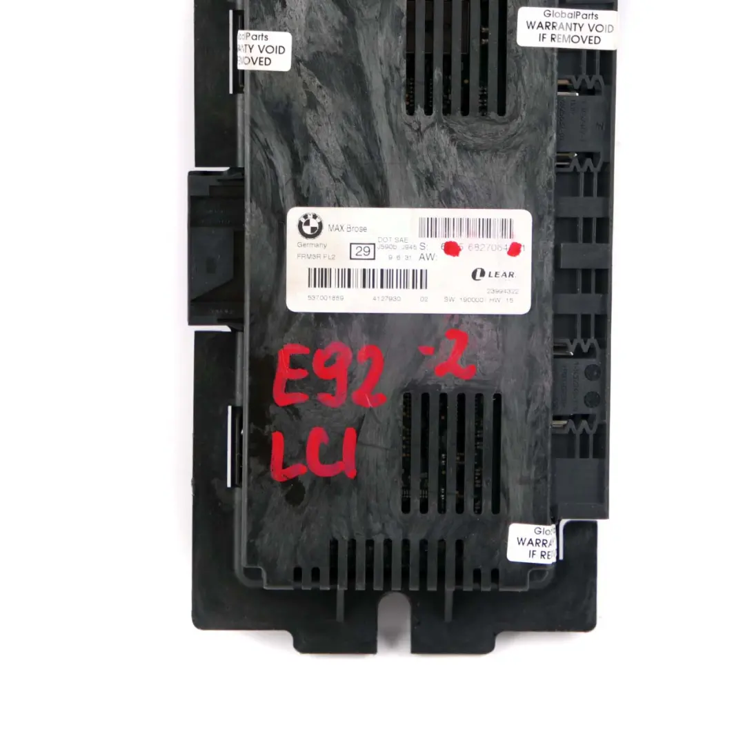 BMW E92 LCI Max Brose Footwell Light Module Control Unit ECU FRM3R PL2 - SKU 6827064-2 - Part number 6827064