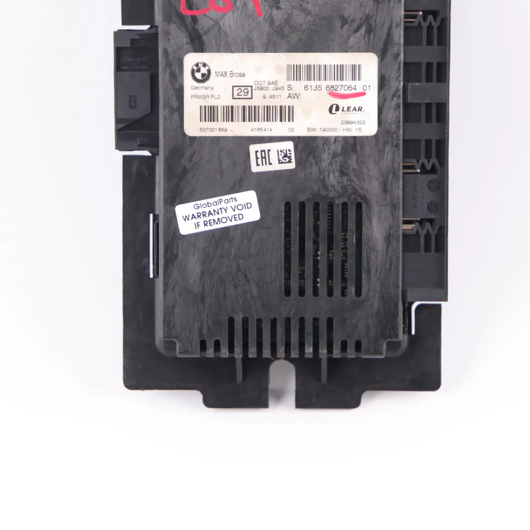 Brose Footwell Light Module Control Unit ECU FRM3R PL2 to BMW X1 E84 Max with Part number 6827064 BMW X1 E84 Max Brose Footwell Light Module Control Unit ECU FRM3R PL2 - SKU 6827064-5 - Part number 6827064