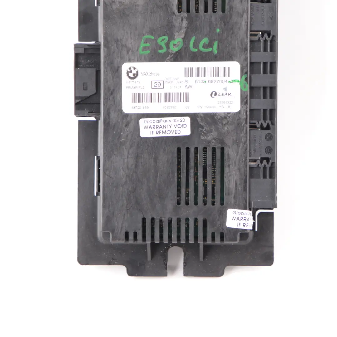 BMW E90 LCI Max Brose Footwell Light Module Control Unit ECU FRM3R PL2 - SKU 6827064-6 - Numéro de pièce 6827064