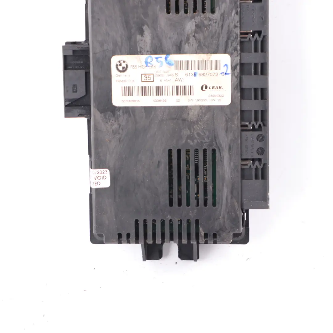 Module d'éclairage de l'habitacle Haut EKS ECU PL3 FRM3R pour Mini One R56 à propos du numéro de pièce 6827072 Mini One R56 Module d'éclairage de l'habitacle Haut EKS ECU PL3 FRM3R - SKU 6827072-2 - Numéro de pièce 6827072