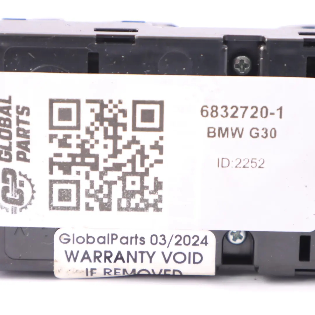 Interrupteur de lève-vitre côté conducteur pour BMW G30 à propos du numéro de pièce 6832720 BMW G30 Interrupteur de lève-vitre côté conducteur - SKU 6832720-1 - Numéro de pièce 6832720
