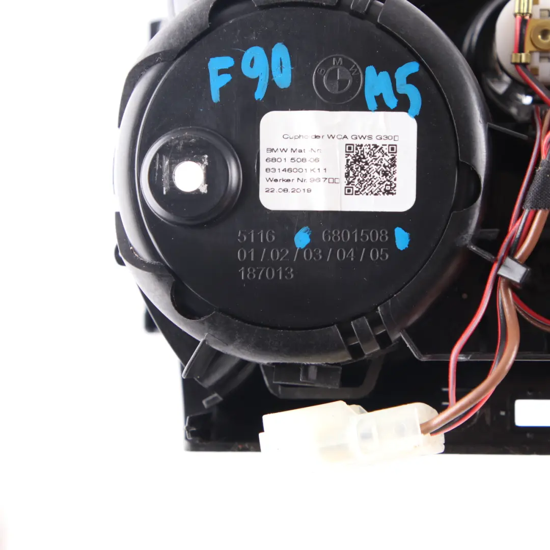  Portabicchieri BMW G30 G31 Console centrale Vassoio portabevande Nero 6801508 - SKU 6833813 - Numero di parte 6833813