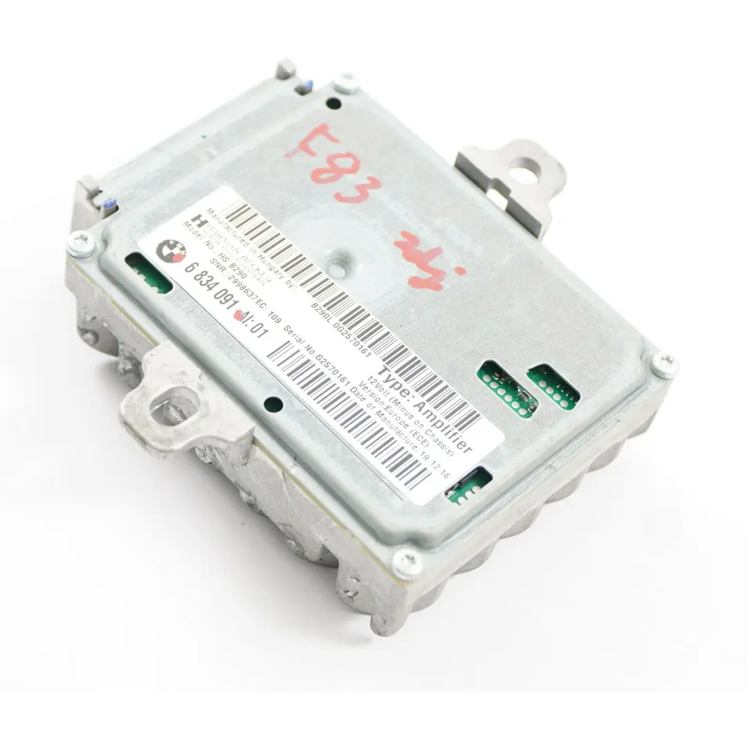 Amplificatore audio Harman Becker Active Sound Design System per BMW F87 F80 F82 con numero di parte 6834091 BMW F87 F80 F82 Amplificatore audio Harman Becker Active Sound Design System - SKU 6834091 - Numero di parte 6834091