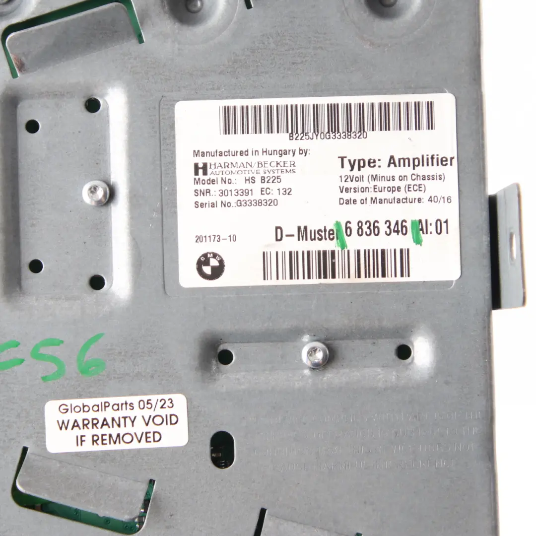 Audio Amplifier BMW F20 F21 LCI Mini F56 Top Hifi Harman Kardon Unit - SKU 6836346 - Part number 6836346