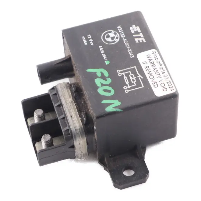Coolant Fan Motor Relay 130A to BMW F20 F21 LCI F30 F31 F32 F13 Electric with Part number 6836504 BMW F20 F21 LCI F30 F31 F32 F13 Electric Coolant Fan Motor Relay 130A - SKU 6836504 - Part number 6836504