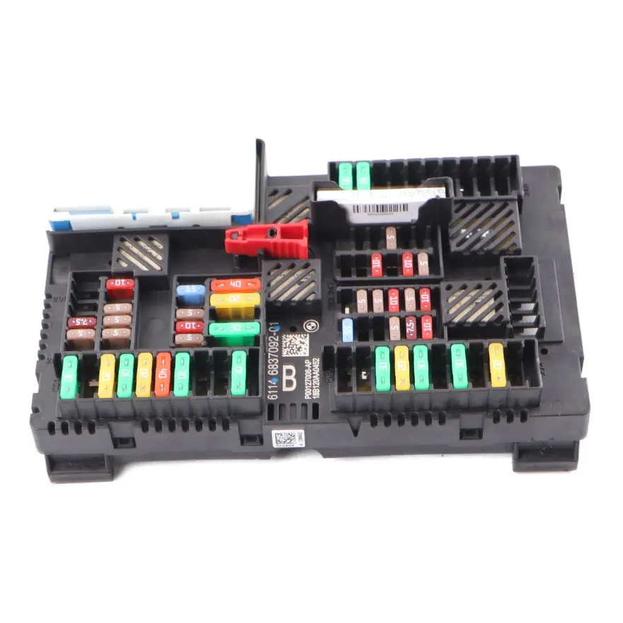Sicherungs Relais Box hinten Kofferraum Stromverteilung für BMW G30 G12 mit Teilenummer 6837092 BMW G30 G12 Sicherungs Relais Box hinten Kofferraum Stromverteilung - SKU 6837092 - Teilenummer 6837092