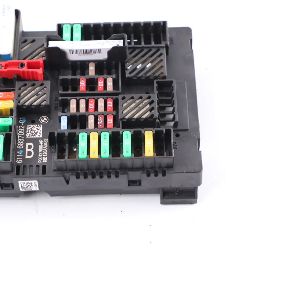 Fuse Relay Box Rear Trunk Power Distribution B + Box Basis to BMW G30 G12 with Part number 6837092 BMW G30 G12 Fuse Relay Box Rear Trunk Power Distribution B + Box Basis - SKU 6837092 - Part number 6837092