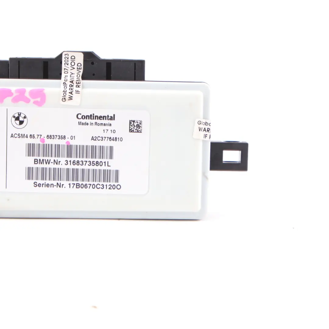  Modulo Airbag BMW F10 F12 F13 X3 F25 ECU Unità di controllo Air Bag - SKU 6837358 - Numero di parte 9247383