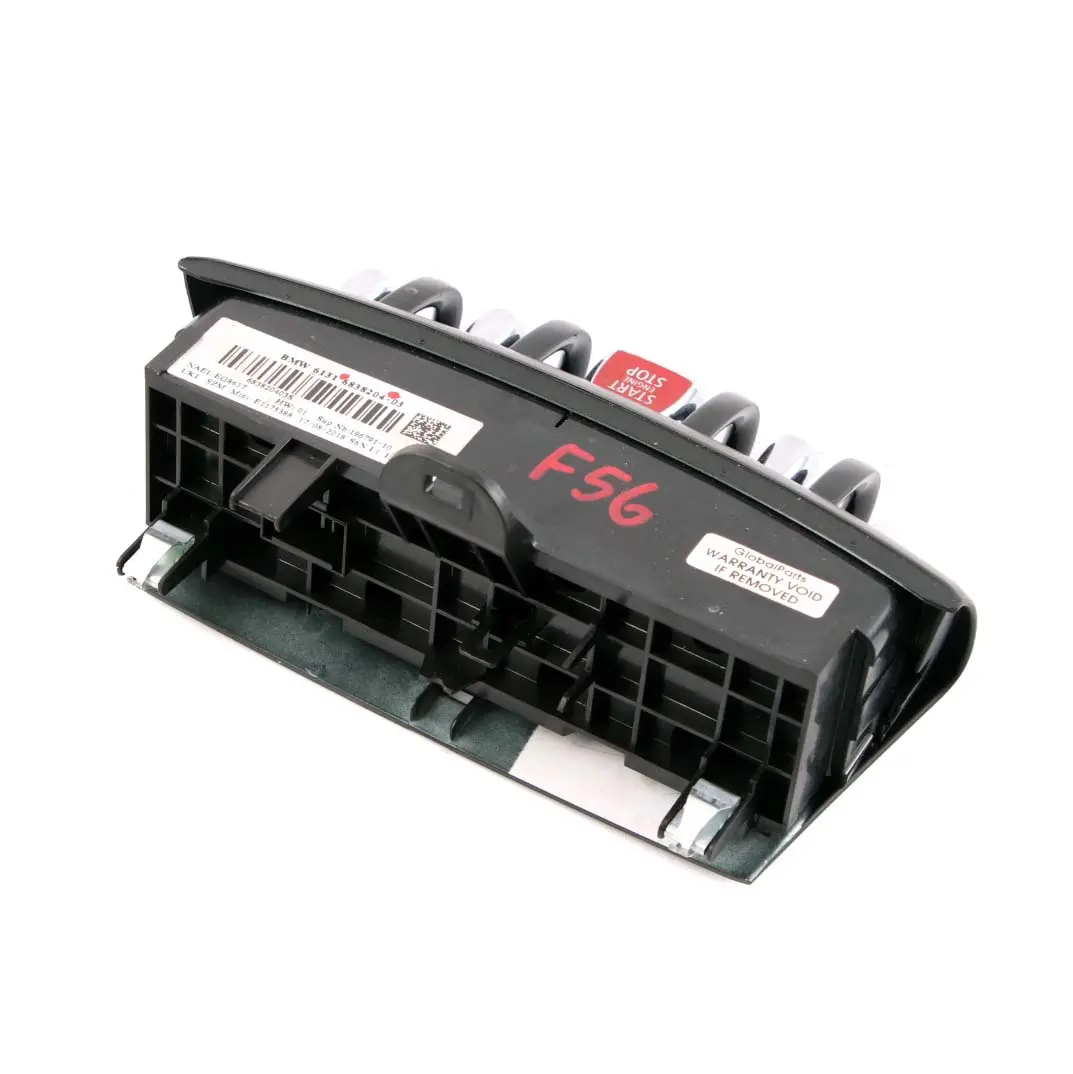 Mini Cooper F55 F56 F57 Interruptor Ventana Consola Central Negro - SKU 6838204 - Número de pieza 6838204