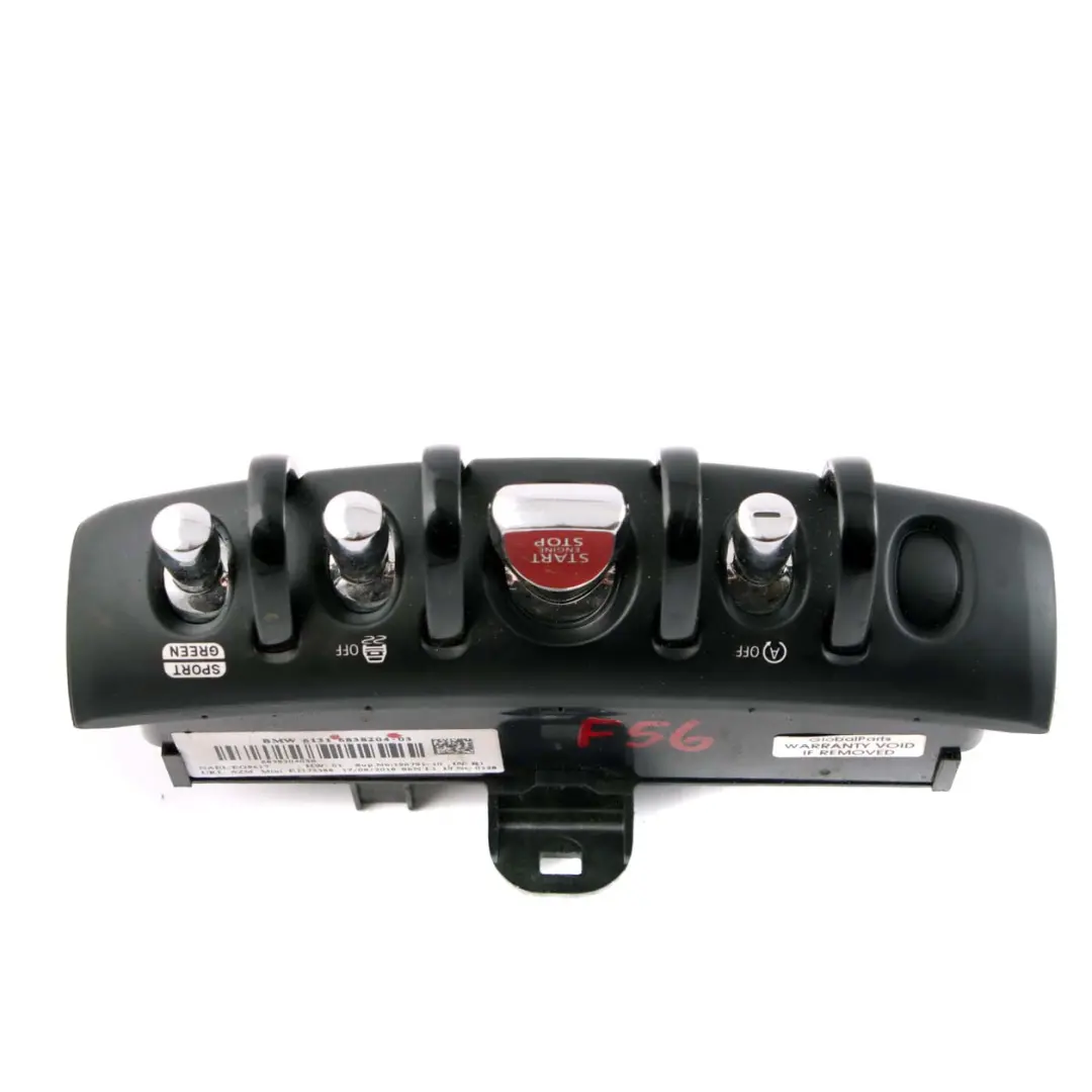 Mini Cooper F55 F56 F57 Interruptor Ventana Consola Central Negro - SKU 6838204 - Número de pieza 6838204