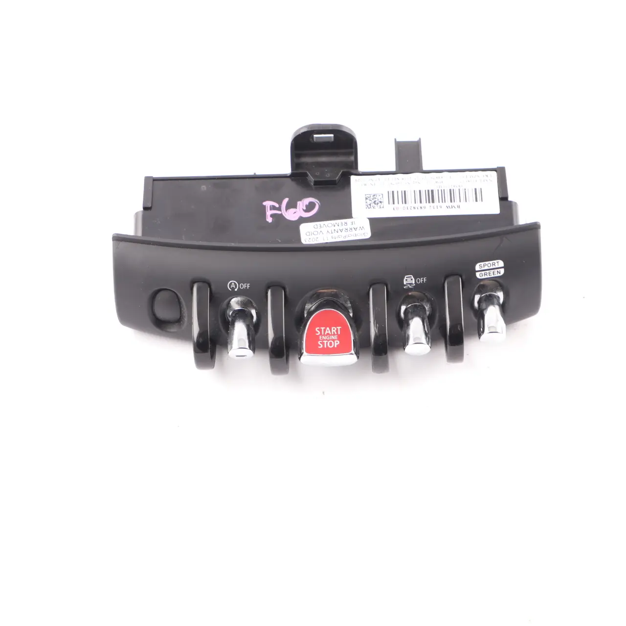 Mini F60 Pannello interruttore console centrale Avvio motore Start Stop 6838210