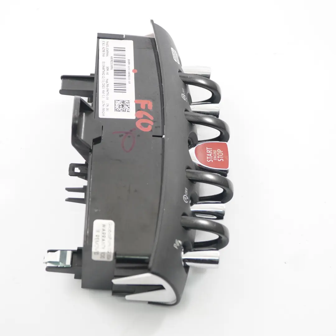 Console Centrale Bouton Début Arrêt Panneau pour Mini Countryman F60 à propos du numéro de pièce 6838211 Mini Countryman F60 Console Centrale Bouton Début Arrêt Panneau - SKU 6838211 - Numéro de pièce 6838211