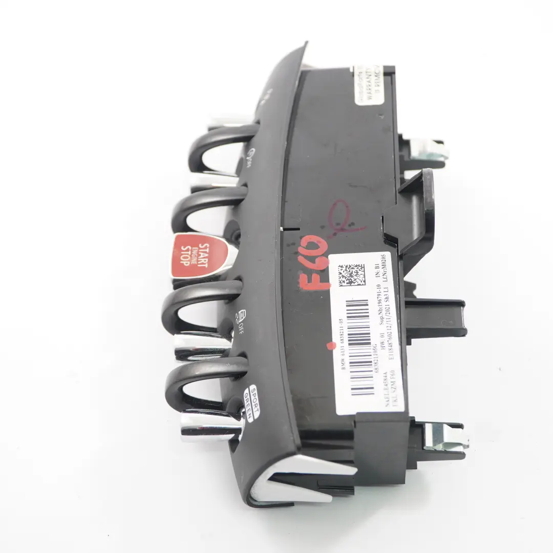 Centre Console Start Stop Button Switch Panel Mini Countryman F60 - SKU 6838211 - Part number 6838211