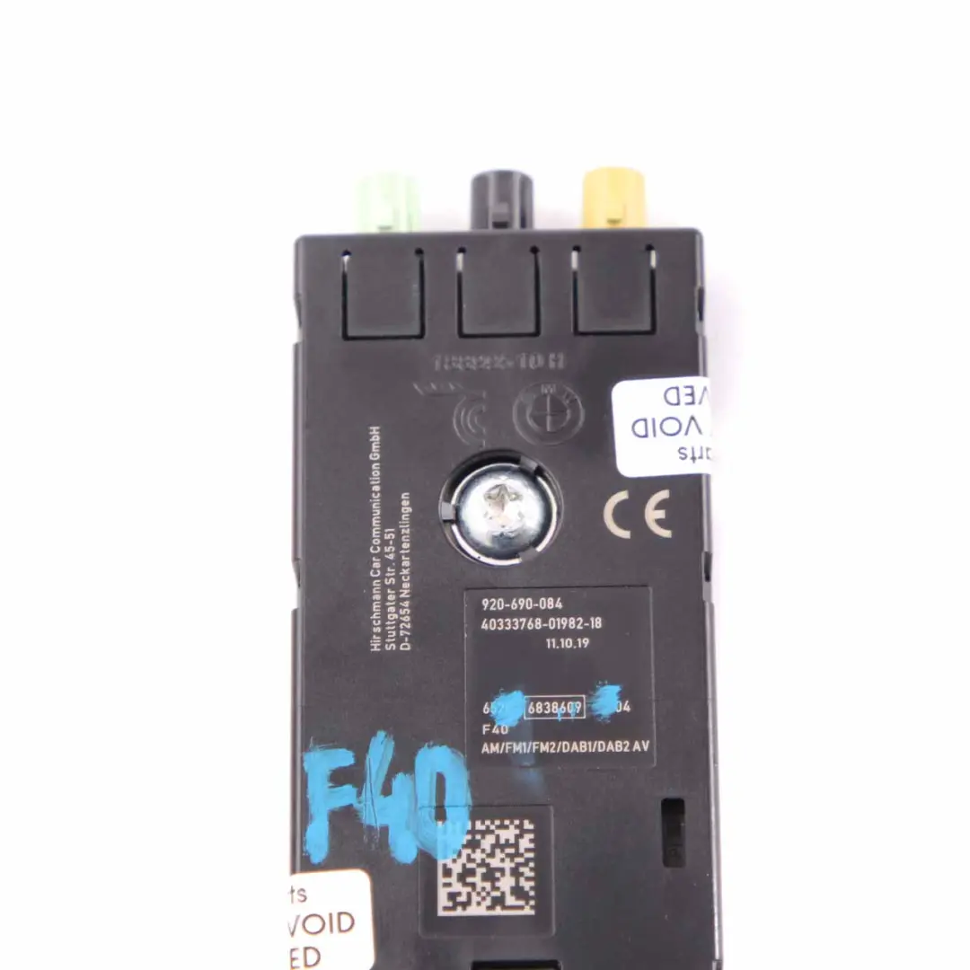  Amplificatore antenna BMW F40 Unità controllo della diversità Aeral FM - SKU 6838609 - Numero di parte 6838609