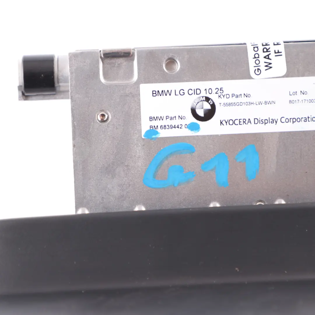 Central Information Display Screen Navigation LG CID 10,25" to BMW G11 with Part number 6839442 BMW G11 Central Information Display Screen Navigation LG CID 10,25" - SKU 6839442 - Part number 6839442