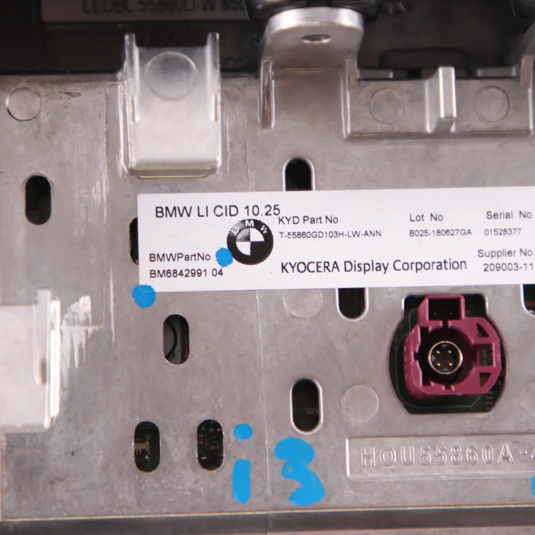 BMW i3 I01 Dashboard Central Information Display Screen Sat Nav 10,25" - SKU 6842991 - Part number 6842991