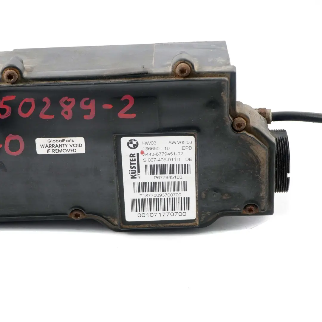 BMW X6 E70 E71 Actuador freno mano Unidad control freno estacionamiento Módulo - SKU 6850289-2 - Número de pieza 6850289