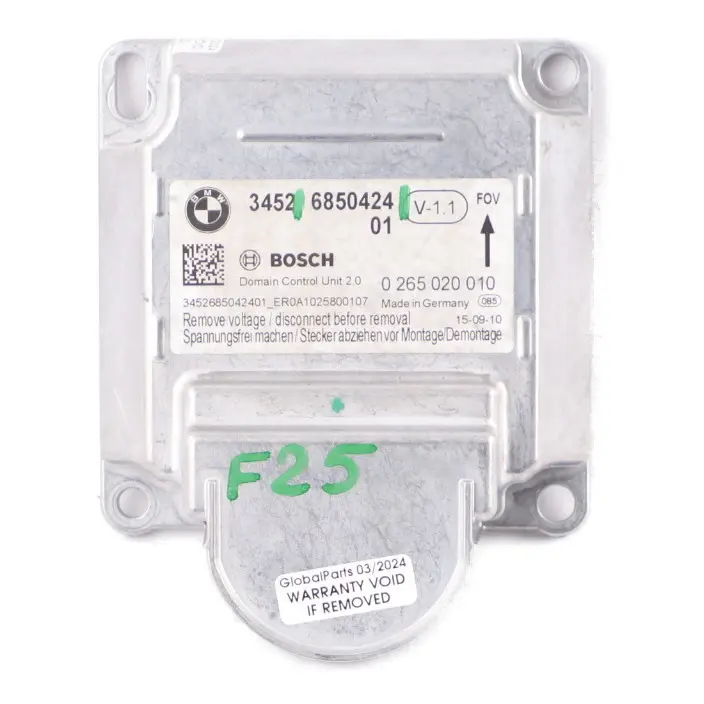 ICM Modulo Aria Unità Di Controllo SRS ECU per BMW X3 F25 con numero di parte 6853992 BMW X3 F25 ICM Modulo Aria Unità Di Controllo SRS ECU - SKU 6850424 - Numero di parte 6853992