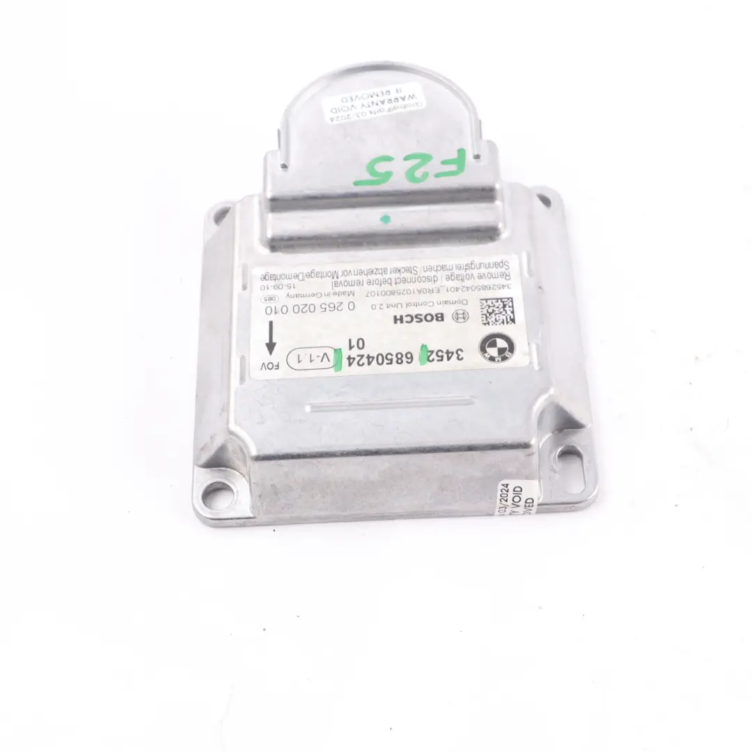 ICM Módulo De Aire Unidad De Control SRS ECU para BMW X3 F25 con número de pieza 6853992 BMW X3 F25 ICM Módulo De Aire Unidad De Control SRS ECU - SKU 6850424 - Número de pieza 6853992