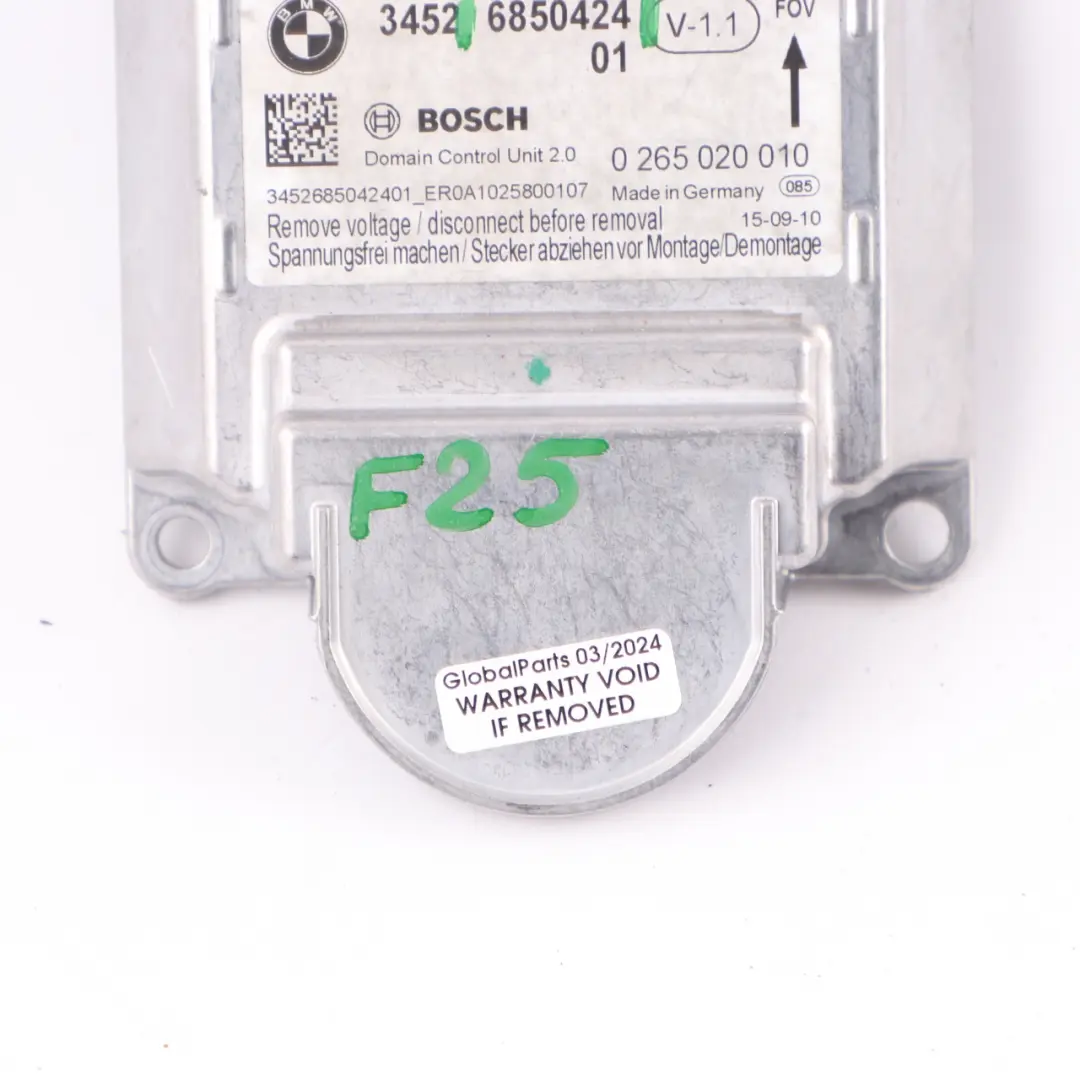 ICM Moduł Sterujący Poduszkek Powietrznych SRS ECU do BMW X3 F25 o numerze 6853992 BMW X3 F25 ICM Moduł Sterujący Poduszkek Powietrznych SRS ECU - SKU 6850424 - Numer Części 6853992