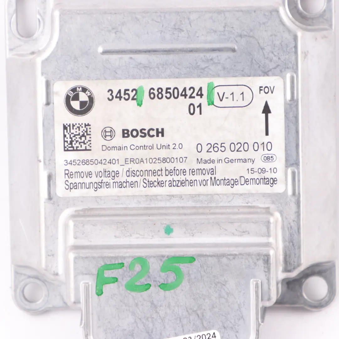 ICM Modulo Aria Unità Di Controllo SRS ECU per BMW X3 F25 con numero di parte 6853992 BMW X3 F25 ICM Modulo Aria Unità Di Controllo SRS ECU - SKU 6850424 - Numero di parte 6853992