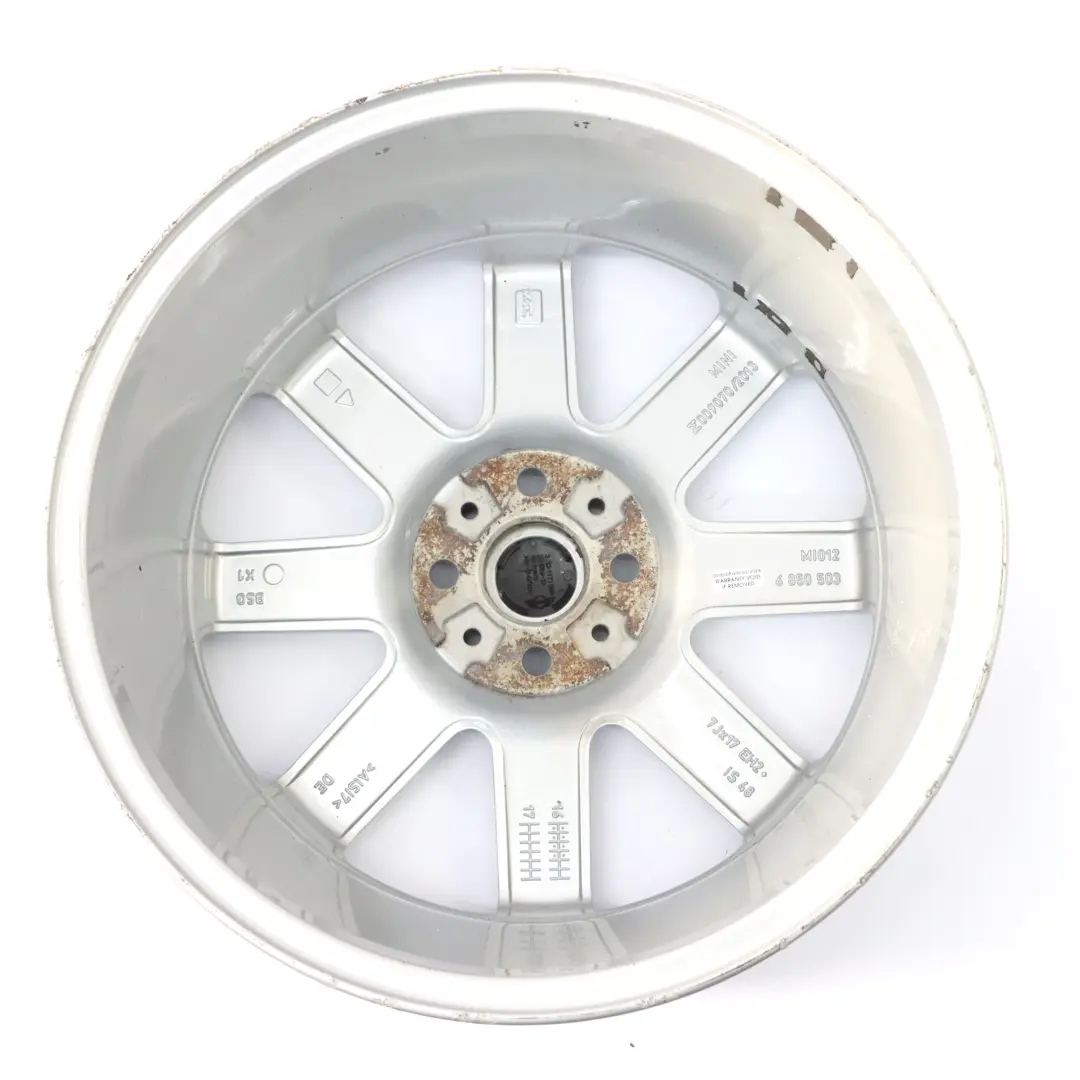 Alloy Wheel Rim 17" ET:48 7J to Mini Cooper One R55 R56 R57 R58 Silver with Part number 6850503 Mini Cooper One R55 R56 R57 R58 Silver Alloy Wheel Rim 17" ET:48 7J - SKU 6850503-1 - Part number 6850503