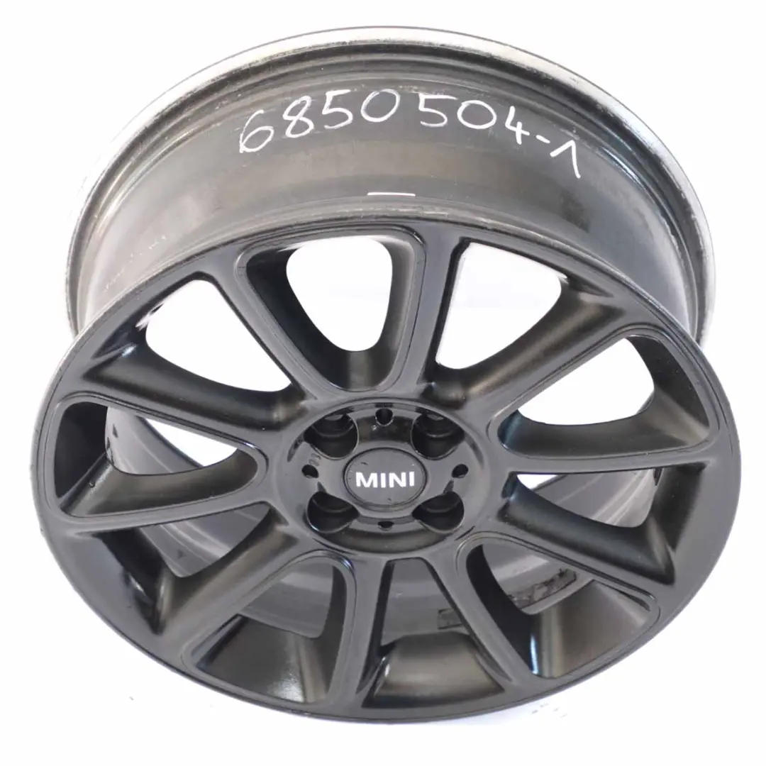 Cerchio in lega nero 17" ET:48 7J sabbiato tornito 132 per Mini Cooper R55 R56 R57 con numero di parte 6850504 Mini Cooper R55 R56 R57 Cerchio in lega nero 17" ET:48 7J sabbiato tornito 132 - SKU 6850504-1 - Numero di parte 6850504