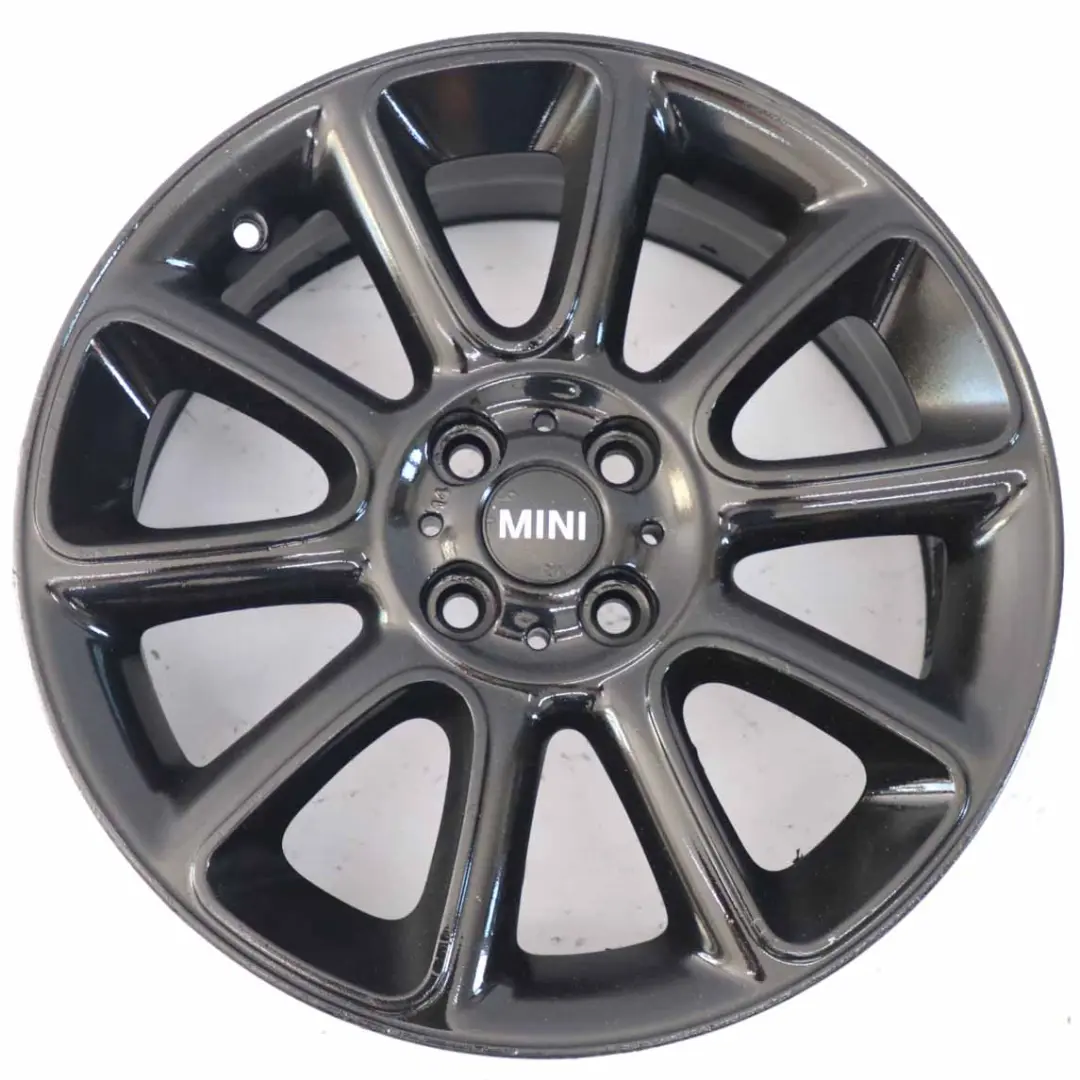 Llanta de aleación negra 17" ET:48 7J para Mini Cooper R55 R56 R57 con número de pieza 6850504 Mini Cooper R55 R56 R57 Llanta de aleación negra 17" ET:48 7J - SKU 6850504-1 - Número de pieza 6850504