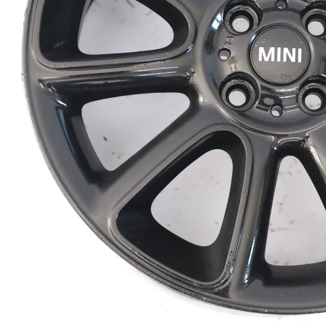 Llanta de aleación negra 17" ET:48 7J para Mini Cooper R55 R56 R57 con número de pieza 6850504 Mini Cooper R55 R56 R57 Llanta de aleación negra 17" ET:48 7J - SKU 6850504-1 - Número de pieza 6850504