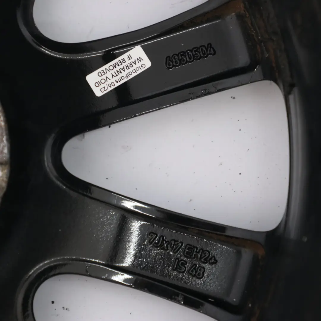 Alloy Rim 17" ET:48 7J Sandblast Turned 132 to Mini Cooper R55 R56 R57 Black Wheel with Part number 6850504 Mini Cooper R55 R56 R57 Black Wheel Alloy Rim 17" ET:48 7J Sandblast Turned 132 - SKU 6850504-3 - Part number 6850504