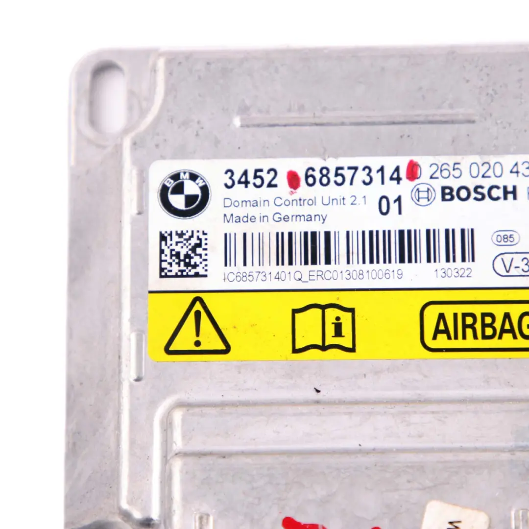 BMW F01 F02 LCI F06 F10 F11 F13 ECU ICM Control Unit Module Airbag - SKU 6850783 - Part number 6857314