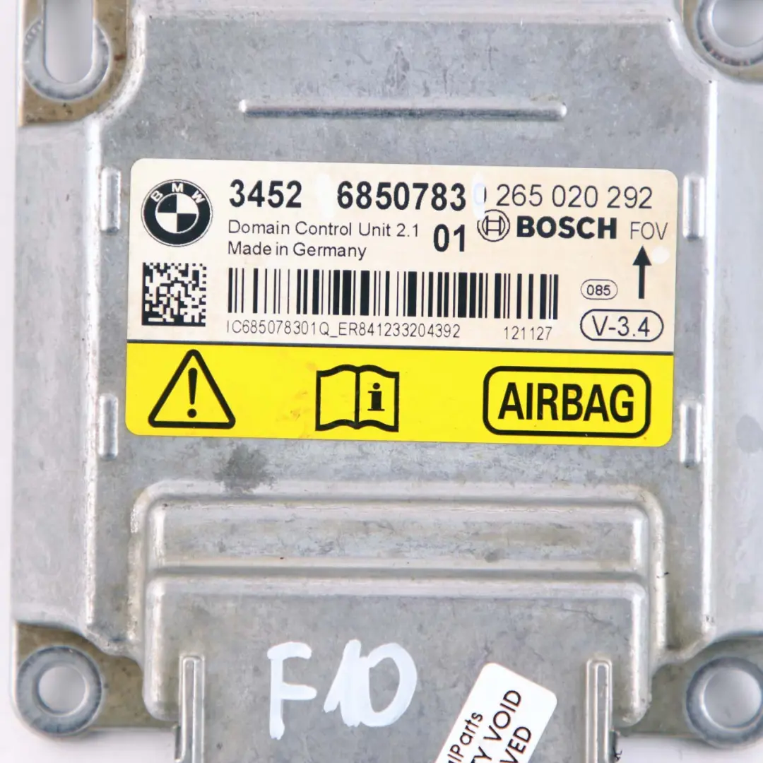 BMW F01 F02 LCI F06 F10 F11 F13 ECU ICM Control Unit Module Airbag - SKU 6850783 - Part number 6857314