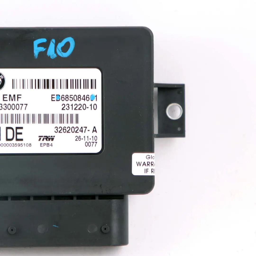 Unidad Freno Estacionamiento Módulo Control Eléctrico EMF para BMW F10 F11 F12 con número de pieza 6850846 BMW F10 F11 F12 Unidad Freno Estacionamiento Módulo Control Eléctrico EMF - SKU 6850846 - Número de pieza 6850846