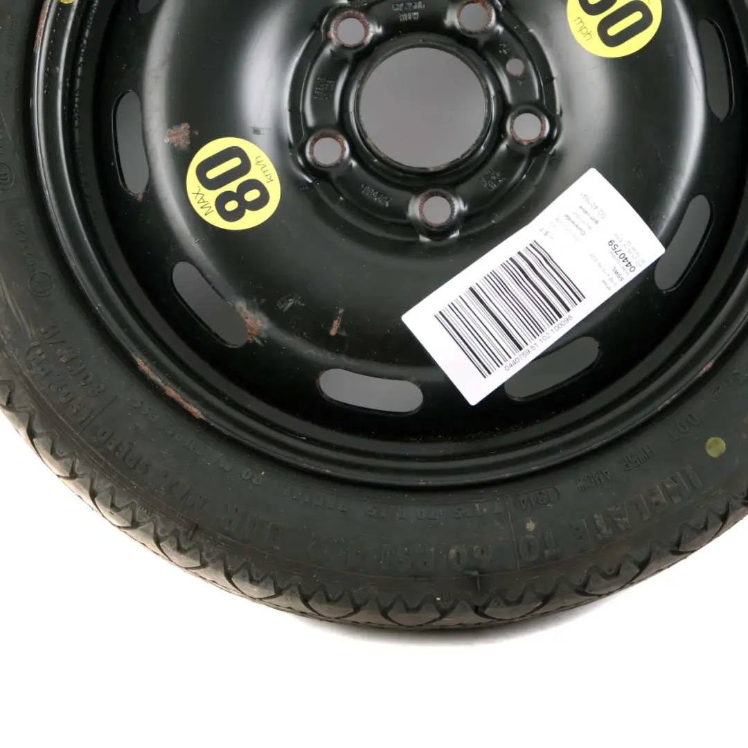Roue Secours Compact Acier Noir 115/70 R15 3,5J ET:28 pour Mini F55 F56 F57 à propos du numéro de pièce 6851506 Mini F55 F56 F57 Roue Secours Compact Acier Noir 115/70 R15 3,5J ET:28 - SKU 6851506 - Numéro de pièce 6851506