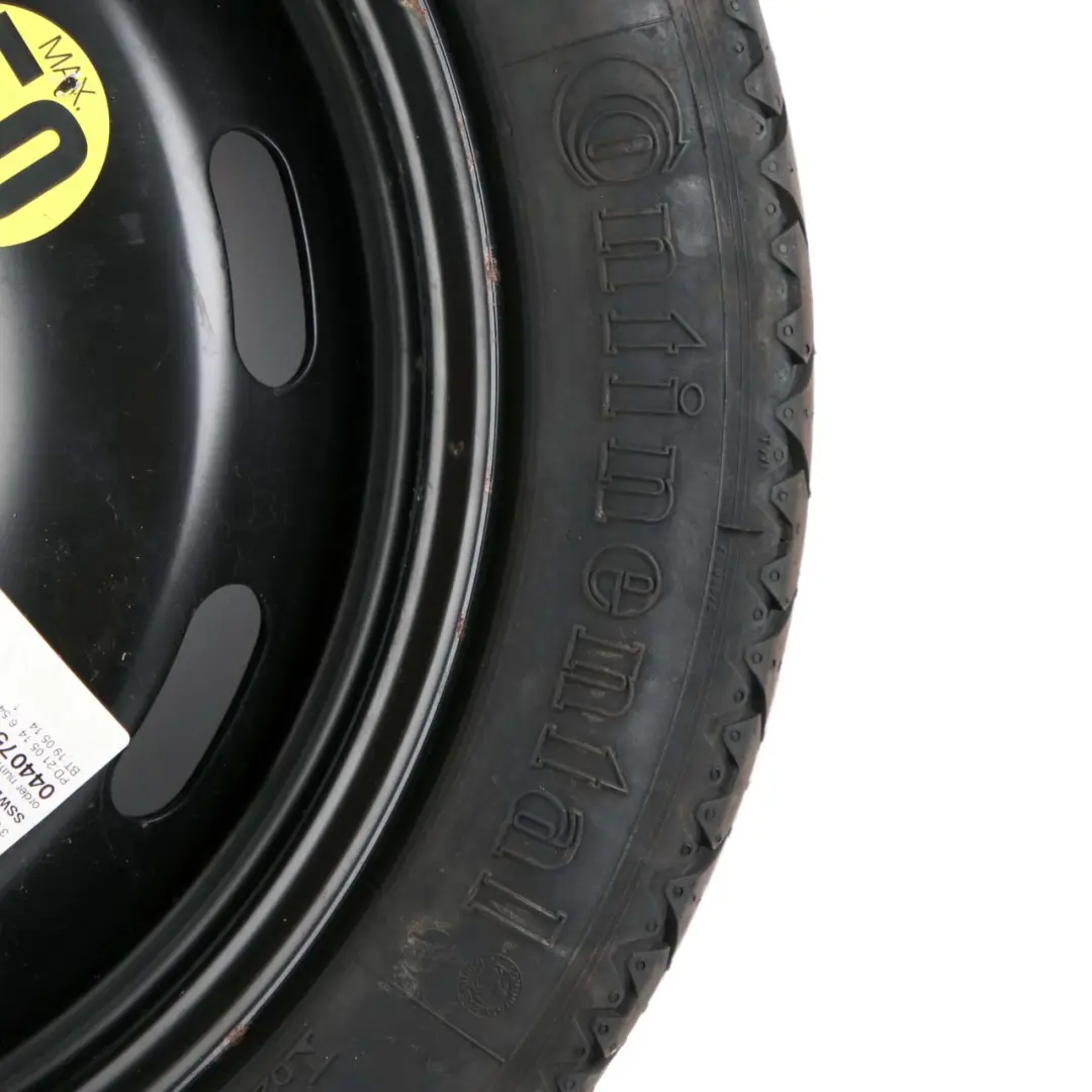  Ruota scorta Mini F55 F56 Compact in acciaio nero 115/70 R15 3,5J ET:28 - SKU 6851506 - Numero di parte 6851506