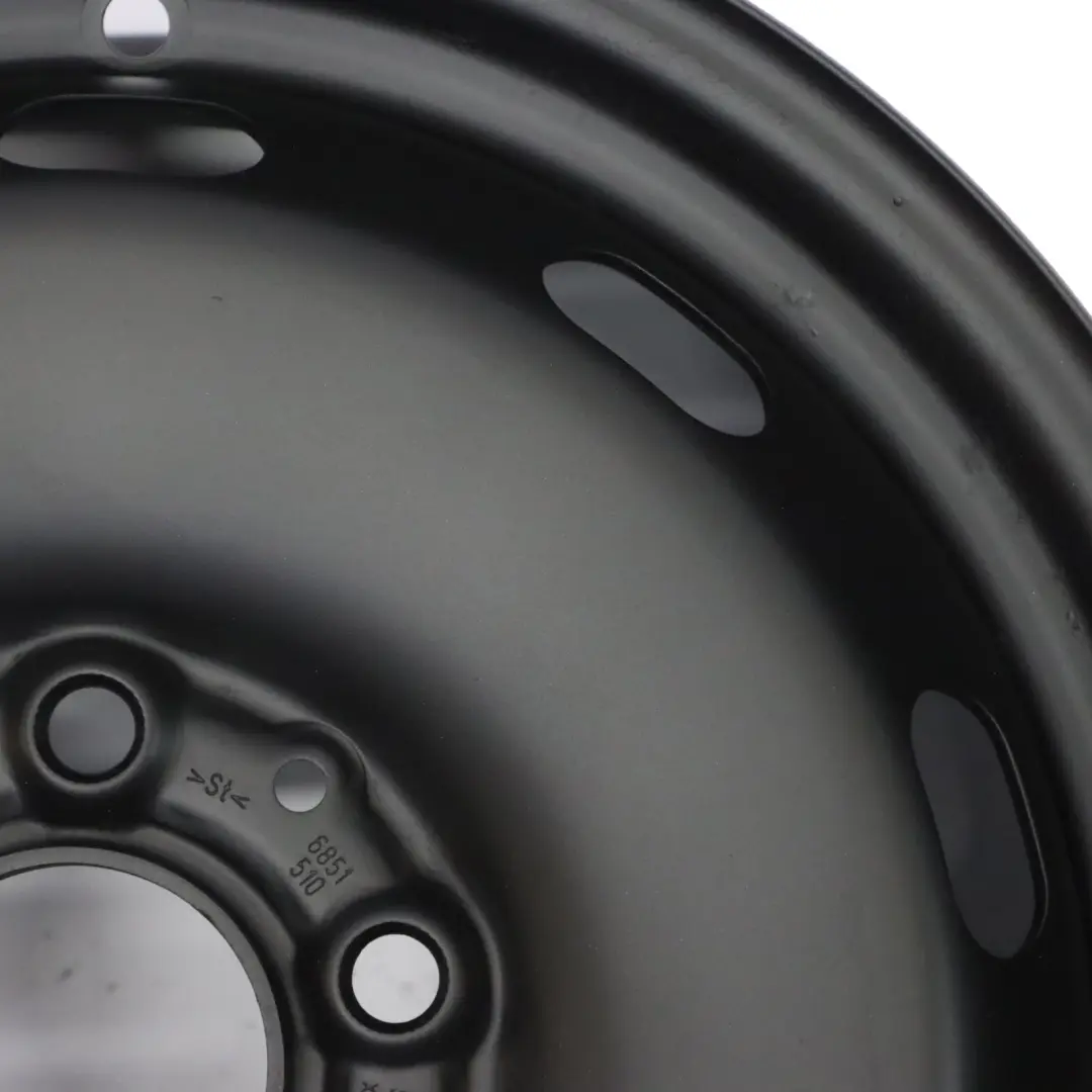 Cerchio in acciaio nero 15" ET:46 5,5J per Mini Cooper One F55 F56 F57 con numero di parte 1511414 Mini Cooper One F55 F56 F57 Cerchio in acciaio nero 15" ET:46 5,5J - SKU 6851510 - Numero di parte 1511414