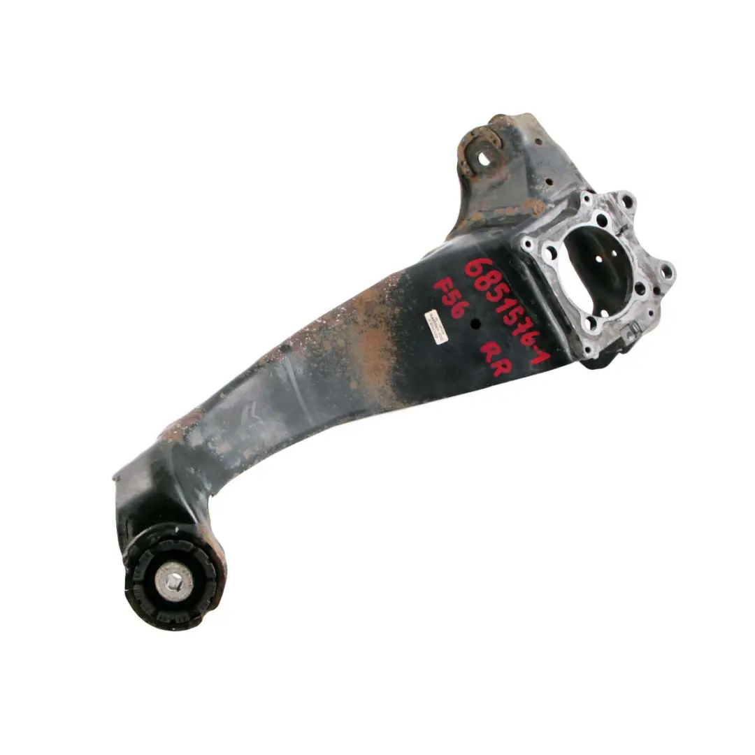 Right O/S Axle Wheel Trailing Arm Carrier to Mini Cooper One F55 F56 F57 Rear with Part number 6851576 Mini Cooper One F55 F56 F57 Rear Right O/S Axle Wheel Trailing Arm Carrier - SKU 6851576-1 - Part number 6851576