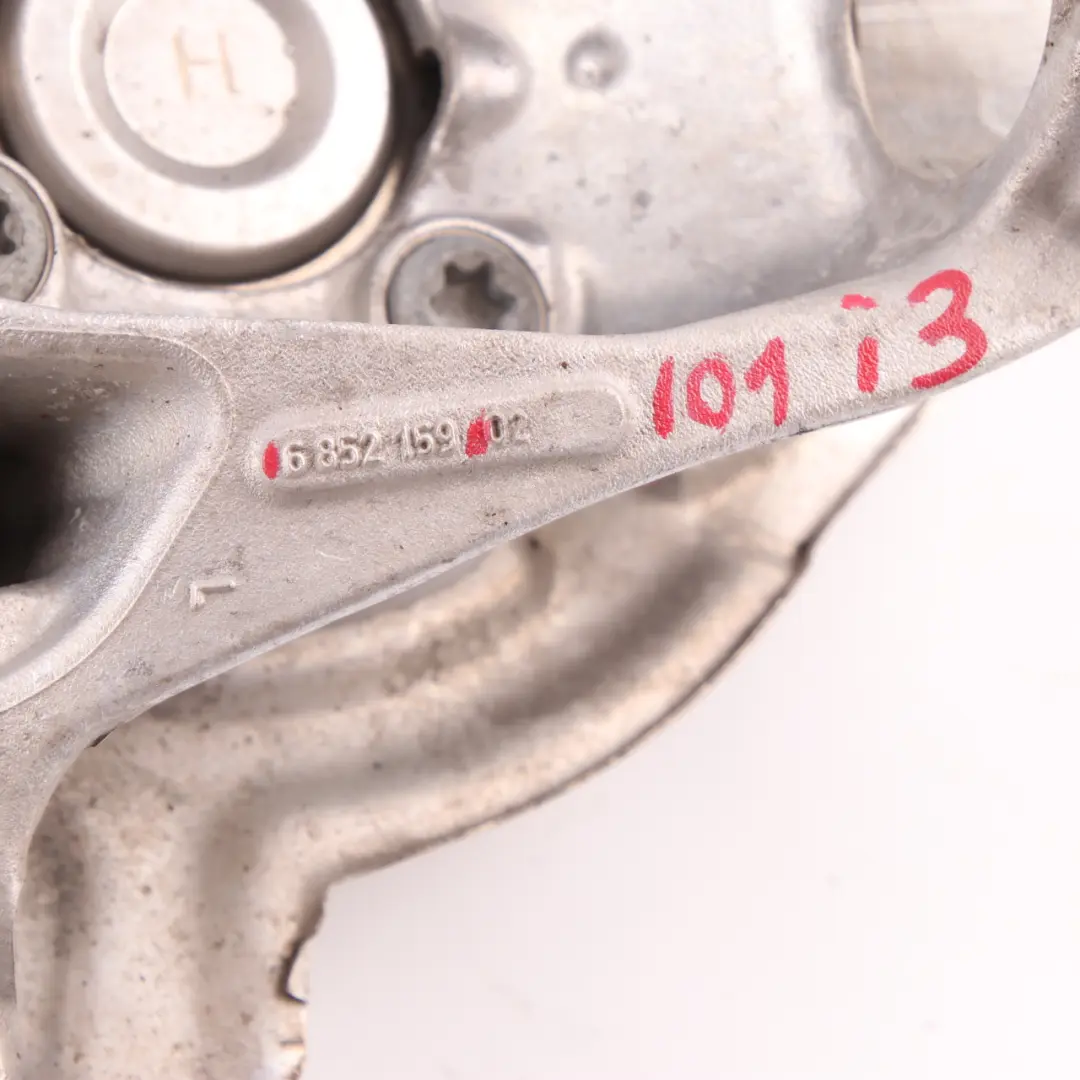 Carrier Front Left N/S Axle Suspension Bracket Mount to BMW i3 I01 Wheel with Part number 6852159 BMW i3 I01 Wheel Carrier Front Left N/S Axle Suspension Bracket Mount - SKU 6852159 - Part number 6852159