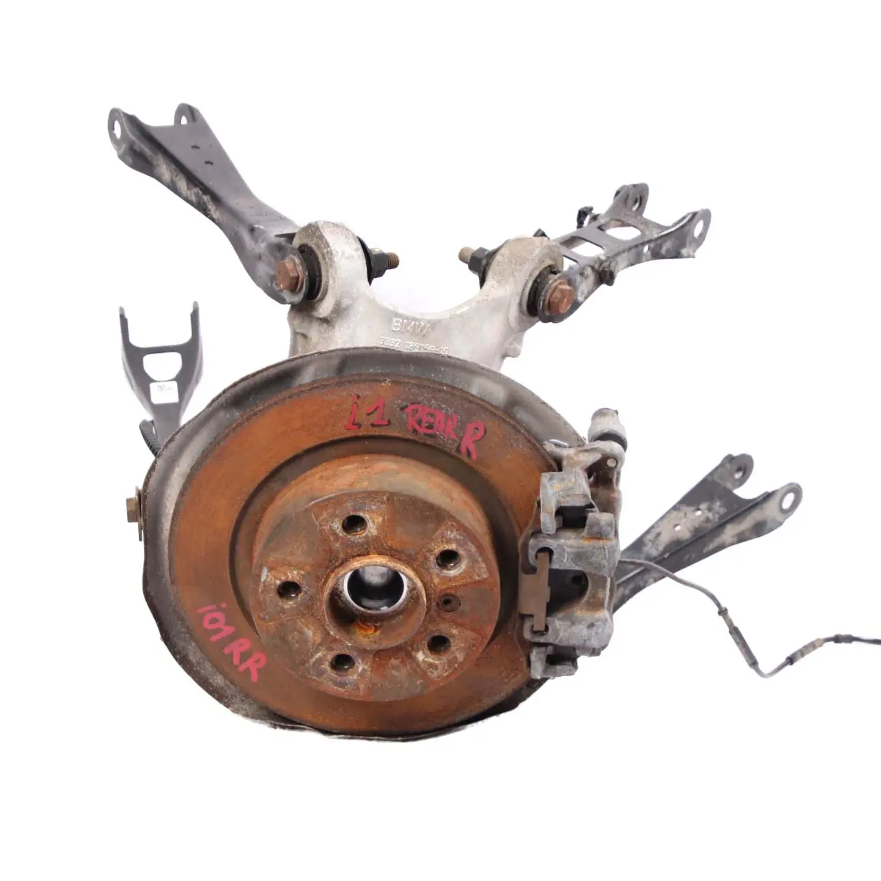 BMW i3 I01 Sospensione posteriore gamba destra Mozzo ruota Pinza Asse Disco
