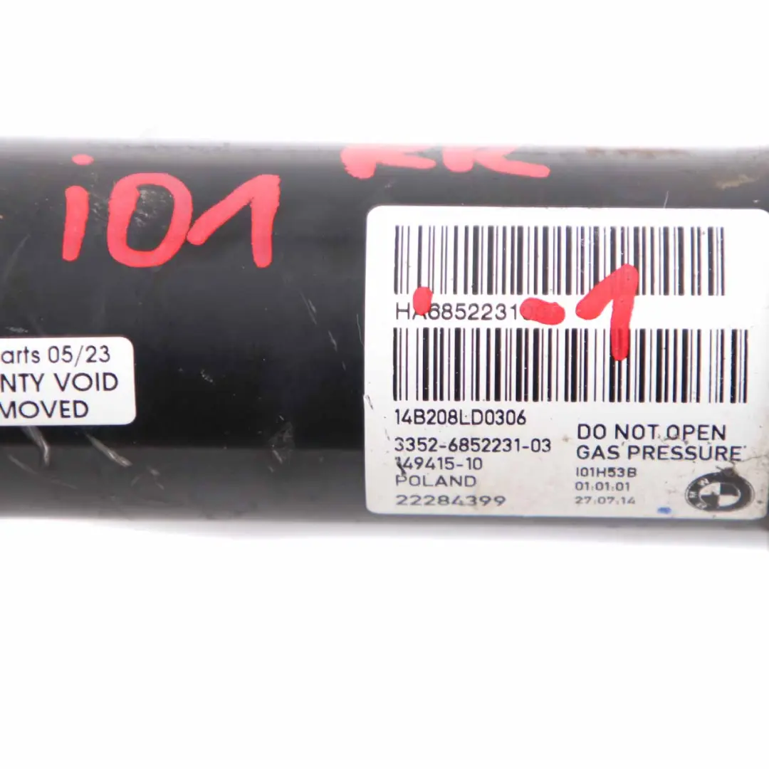 Strut BMW i3 I01 60Ah Right O/S Suspension Shock Absorber to Rear Spring with Part number 6852231 Rear Spring Strut BMW i3 I01 60Ah Right O/S Suspension Shock Absorber - SKU 6852231-1 - Part number 6852231